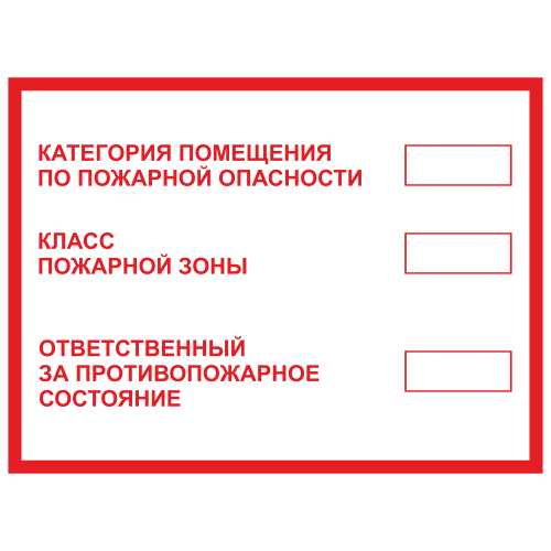 ТКП-05 Табличка "Категория помещения"
